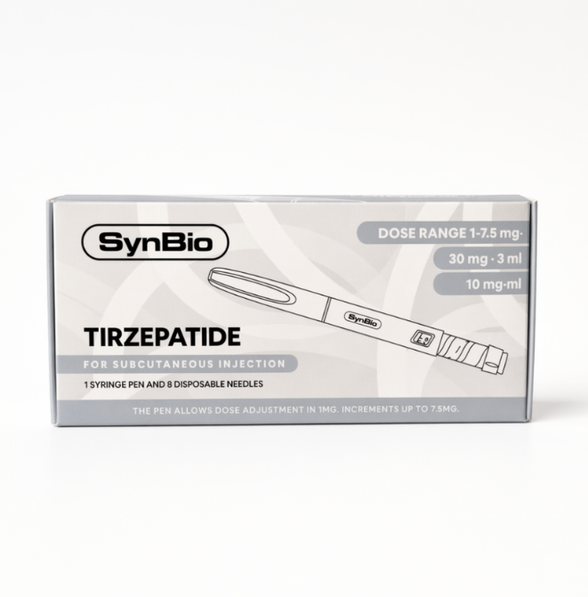 Tirzepatide 30mg Synbio Pen – EU research-grade dual GLP-1/GIP receptor agonist peptide